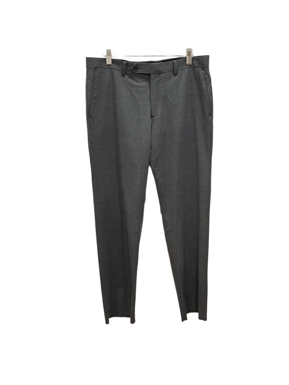 JOHN Varvatos Charcoal Grey Flat Front Dress Pants SZ 34